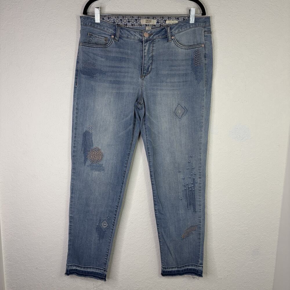 Vintage America Blues Bestie Jean Size missy 12/31, cotton blend, stretchy, boho